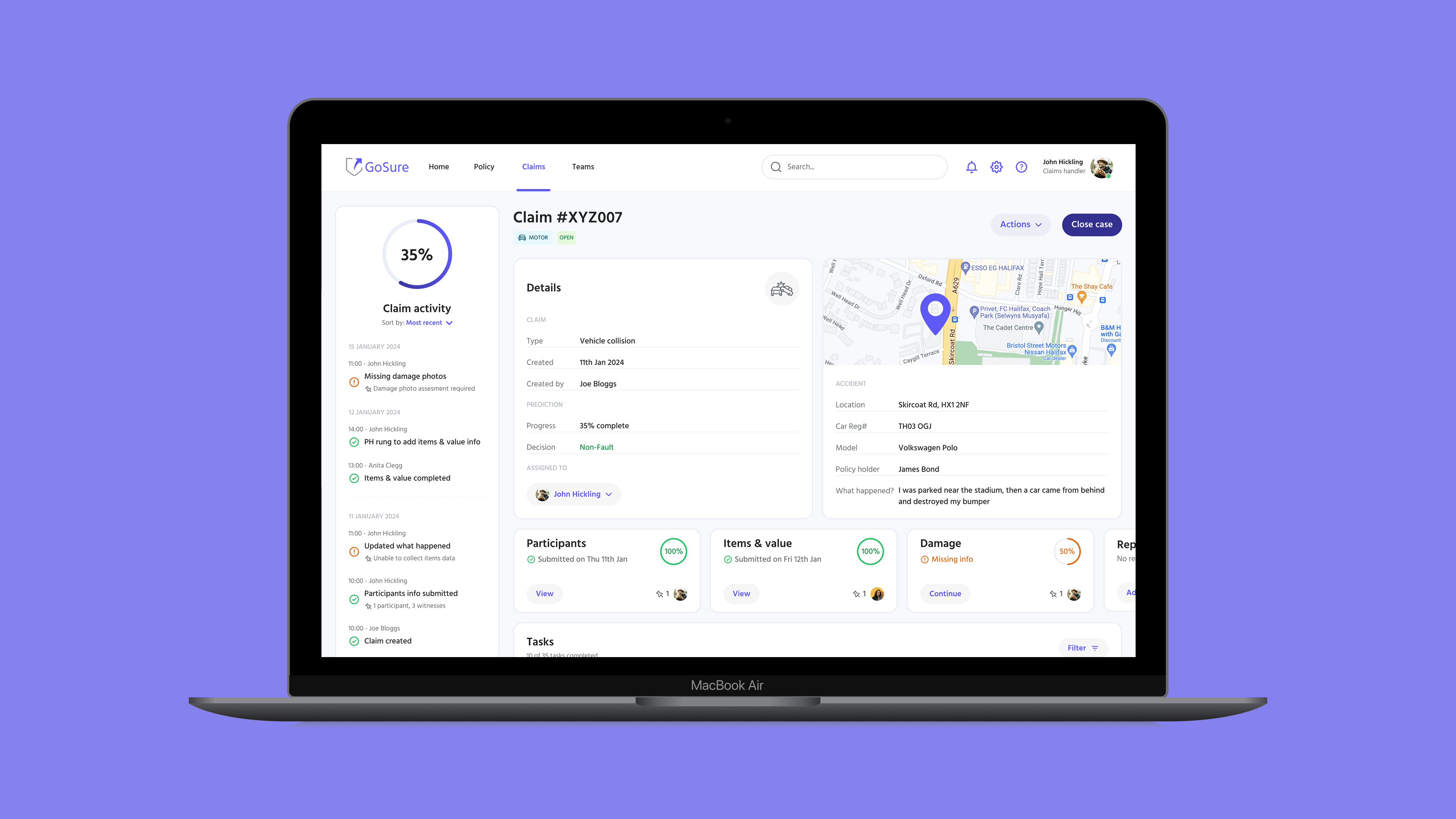 GoSure – Claims Management System project preview